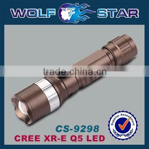 5 Watt Magnet Control Rechargeable CREE Q5 Zoom LED Flashlight thumbnail-1