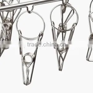 Stainless Steel Clip and Drip Hanger With 26 Clips Clothes Drying Rack and Hanger/clip thumbnail-5