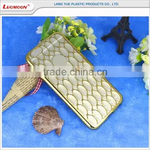 Plating Lambskin Soft Grid Luxury Phone Back Cover Case for Iphone 6 Plus 5s 7 6s se thumbnail-4