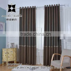 Luxury 2016 New Design Curtain Linen Fabric Curtain Living Room Curtain Drapes Panel thumbnail-1