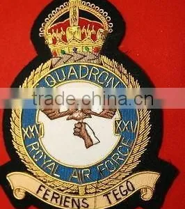British R.A.F. Squadron Bullion Wire Blazer Badges thumbnail-1