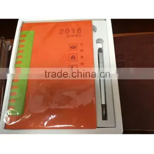 Custom Chinese Character Print Promotional Journal PU Leather Recycled Notebook thumbnail-4