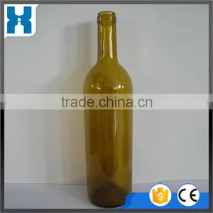 750ML BULK BROWN AMBER GLASS WINE BOTTLE thumbnail-1