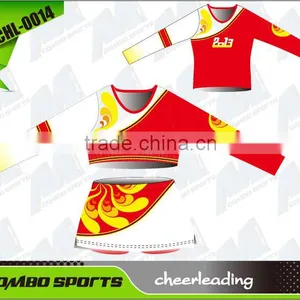 2016 Wholesale Long Sleeve Cheerleading Uniforms thumbnail-1