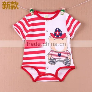 Body Romper Baby Clothes Piece Dress Clothing Triangular Short Sleeved Summer Romper for New Born thumbnail-3