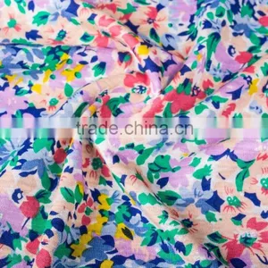 Colourful Flora Flowers 100% Combed Cotton Jersey Fabric Print thumbnail-3