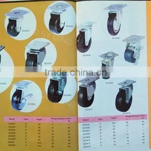 Manufacturer's High Quality Trundles 3''-12'' Rigid Caster Rubber Caster Wheel for Hand Carts Truckle of Platform Trolley thumbnail-5