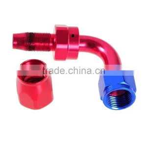 AN8 AN-8 8 AN 90 Degree Aluminum Swivel Fitting Hose End Oil Fuel Adaptor thumbnail-1
