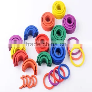 Preschool Gift Children's Learning Toys Wooden Froebel Gabe 9 Education Product Curvilinear Ring thumbnail-2