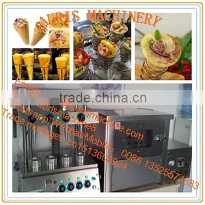 Factory Price Automatic Commercial Kono Cone Pizza Waffle Cone Moulding Making Machine for Sale thumbnail-1