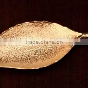 New Design 2015 Corporate Gift Item, Return Gift, Home Decoration Silver Leaf Style Plated Tray thumbnail-1