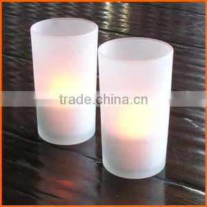 Good Quality Round Frosted Glass Candle Holder thumbnail-1
