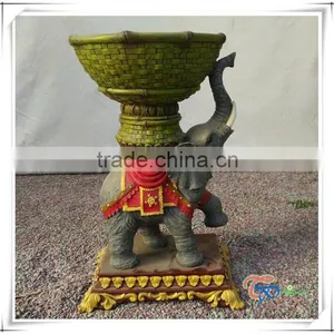 Popular Fiberglass Indoor Thailand Elephant Statue for Sale thumbnail-1