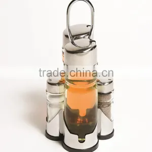4 Pieces Salt And Pepper Galss Spice Set And Oil And Vinegar Spice Set thumbnail-2