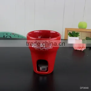Factory Wholesale Custom Ceramic Heart Shape Chocolate Fondue Set thumbnail-3