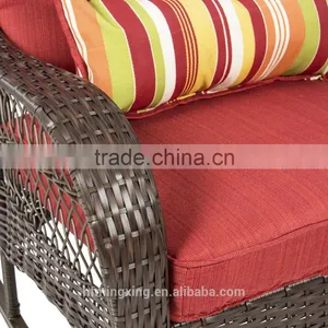 Wicker Rocking Chair Patio All Weather Proof With Cushions thumbnail-3