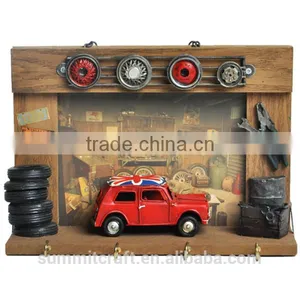 Metal Car Wall Decor Shabby Chic Wall Hanging Craft for Kids thumbnail-4