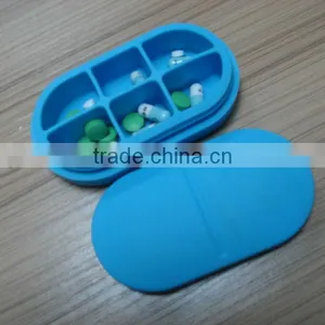 2016 Eco-friendly Silicone Six Checks Medicine Box &pill Case thumbnail-5
