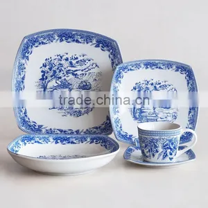 Promotional 20pcs Porcelain Cheap Dinnerware Set With Chinese Style Decal thumbnail-5