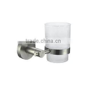 Wholesale Zinc Alloy Chrome Finishing Wall Hanger Single Tumbler Holder Glass Toothbrush Holder thumbnail-1