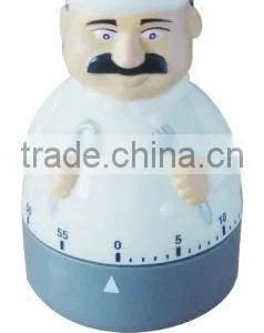 Plastic Chef Shaped Kitchen Mechanical Timer /cooking Sound Timer thumbnail-1