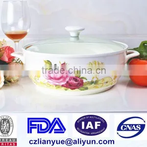 Ceramic Microwave Pot With Glass Lid thumbnail-2