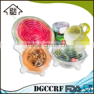 NBRSC Multi Size Silicone Lids Food and Bowl Covers Stretch Reusable Lids Cover Wrap thumbnail-2
