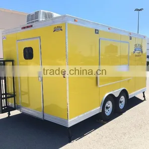 16' X 8.5' NEW FOOD VENDING TRAILER CATERING CONCESSION BBQ FULLY EQUIPPED FOR SALE thumbnail-1