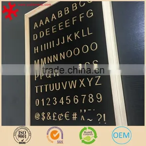 Letter Set for Felt Letter Board - 90 Piece Golden Color Letters, Numbers and Symbols for Changeable Letter Boards (1") Helvetic thumbnail-2