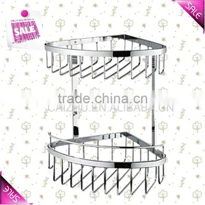 Stainless Steel(304) 2-Tier Corner Shower Caddy thumbnail-1