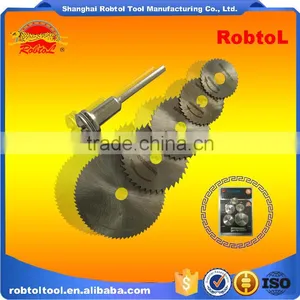 6pcs Set HSS Circular Saw With Mandrel Shank Cut off Wheel Dremel Die Grinder Rotary Tool Cut Pipe Wood Metal thumbnail-6