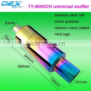 Auto Racing Modified Performance Stainless Steel Muffler thumbnail-4