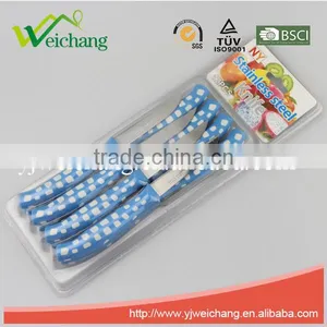 WCE240 Hot Sale Cutlery Set 12 Pcs Stainless Steel and Plastic Handle Steak Knife Set thumbnail-1