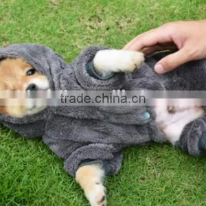 Wholesale Fashional Europe America Style Woolen Cloth Dog Down Jacket Jumpsuits thumbnail-5