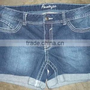 Denim Shorts, Ladies Stylist Denim Sexy Shorts thumbnail-1