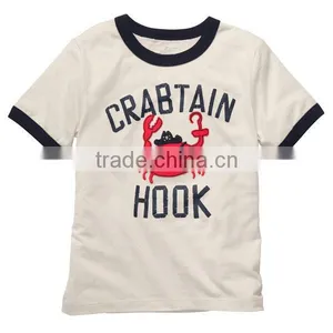 Kids Latest Styles of Boys Custom CRAB Printed Tshirts Blank Designer Wholesale Sports Tshirts thumbnail-1