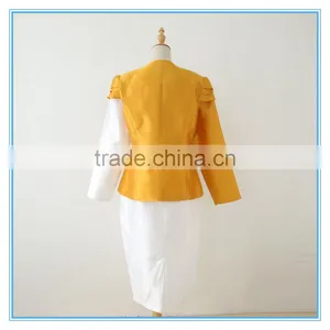 100% Polyester 2 Pcs Skirt Elegant Design Wholesale Womens Suits thumbnail-6
