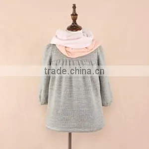 2015 Latest Girl Peppy Like Dress Pure Color Kid Clothing for School Baby Dress thumbnail-2
