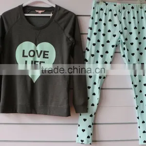Fall and Winter Pajamas Set With Print thumbnail-1