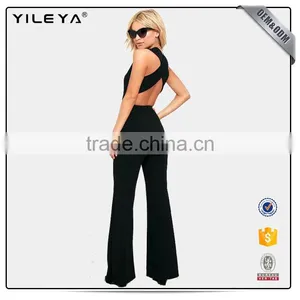 2017 New Style Sexy Jumpsuit Lady Long Romper Backless Halter White Romper Jumpsuits thumbnail-4