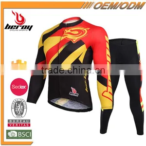 Comfortable Mens Cycling Long Jerseys, Dri Fit Mountain Bike Wear thumbnail-1