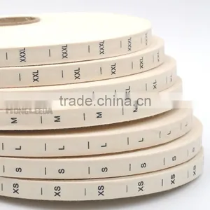 Natural Offwhite COTTON Size Label Clothing Print Tags Silk Screen Garment Tags XS-XXXL thumbnail-4