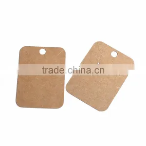Paper Jewelry Display Card Rectangle Brown 8cm(3 1/8") x 5.7cm(2 2/8"), 1 Piece thumbnail-3
