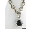 Sell DY Sterling Silver Necklace With Onyx Pendant thumbnail-1