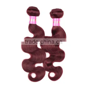 Wholesale 2017 Grade 7a Color 99j Body Wave Malaysian Hair Weave thumbnail-2