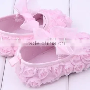 0-12 Month New Arrival Girl's Start Walkers Rose Lace Newborn Baby Shoes thumbnail-3