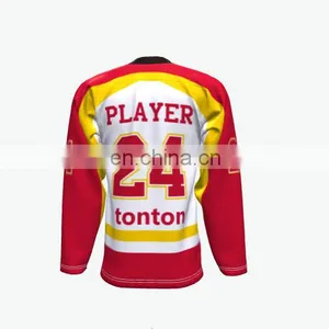 100% Polyester Reversible Custom Ice Hockey Uniform thumbnail-5