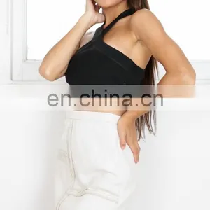 2017 New Fashion Casual Style Ladies Plain Crop Top Wholesale thumbnail-3