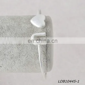 Heart & U Stacking Open Bangle Cuff Bracelate thumbnail-4