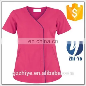 Nurse Wear Snap Front Health Care Uniforms in Hospital thumbnail-4